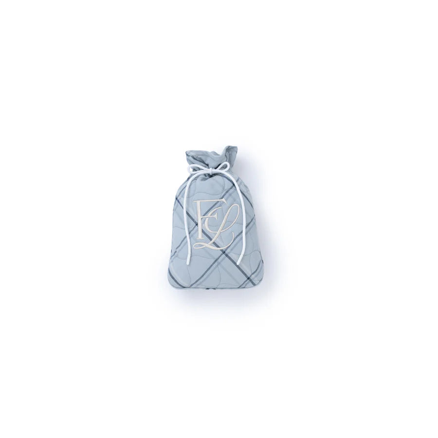 Checked viscose cotton hot water bottle cover