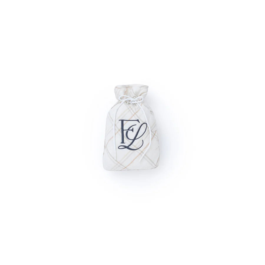 Checked viscose cotton hot water bottle cover