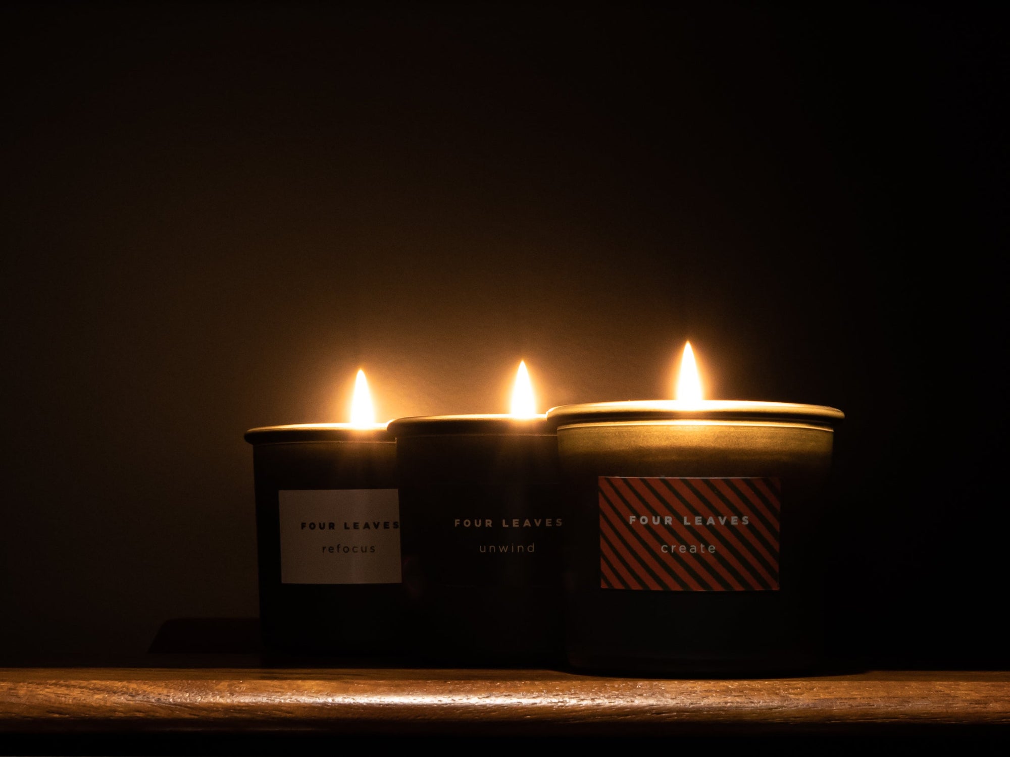 Three scented candles - Four Leaves