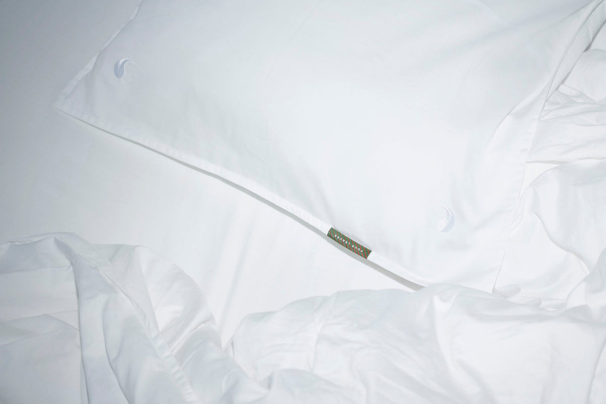 Nayakakanda percale flat sheet (white) - Four Leaves