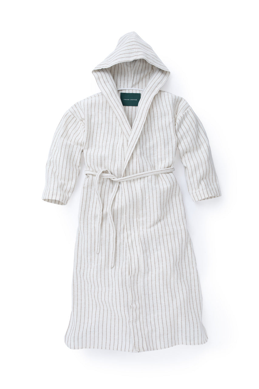 Yarn dyed open weave bathrobe - Four Leaves