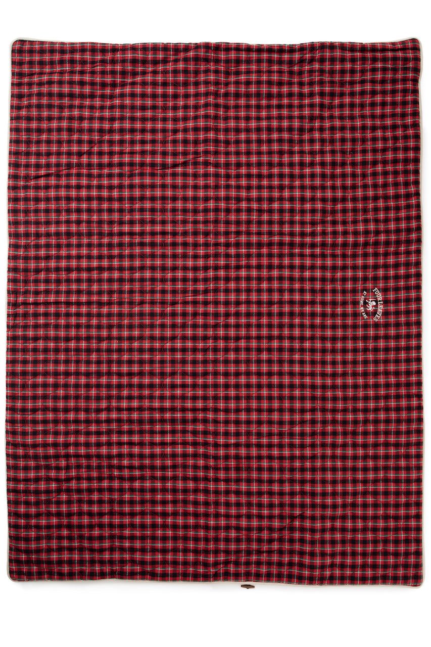 Checked flannel quilted throw - Four Leaves