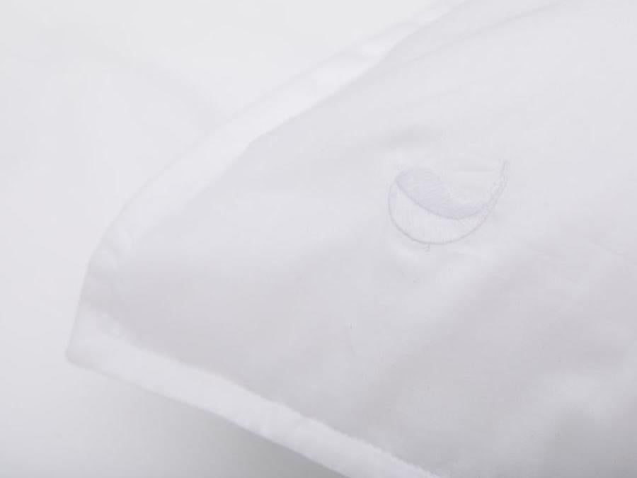 Nayakakanda percale duvet cover set (white with white leaves) - Four Leaves